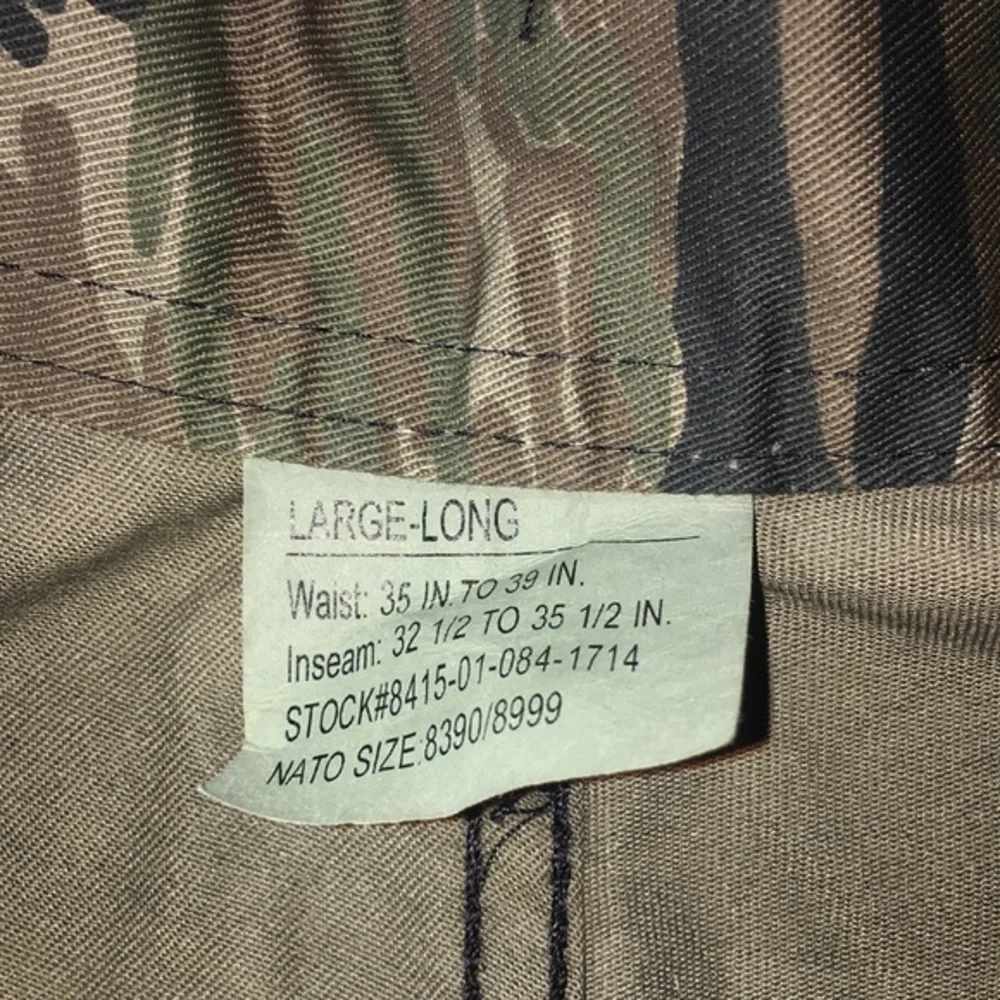 Mens Green Stipend Camouflage Military Cargo Pants
